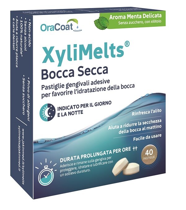 XyliMelts Bocca Secca Gusto Menta Delicata 40 Pastiglie-1