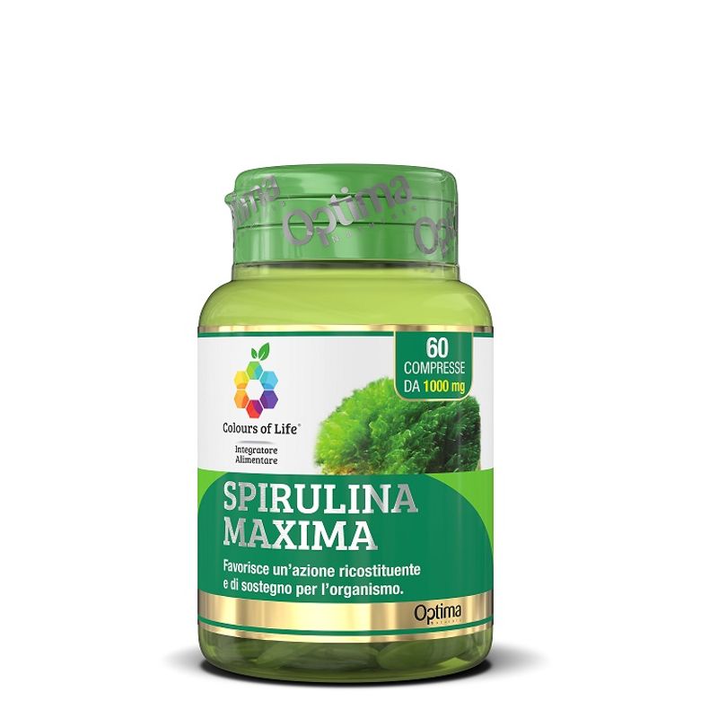 Optima Colours of Life Spirulina Maxima ricostituente 60 compresse-0