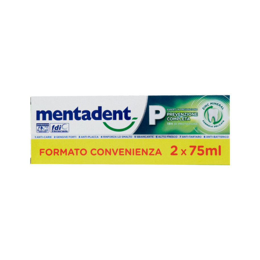 Mentadent Prevenzione Completa Formato Convenienza 2 confezioni x75ml ciascuna-2
