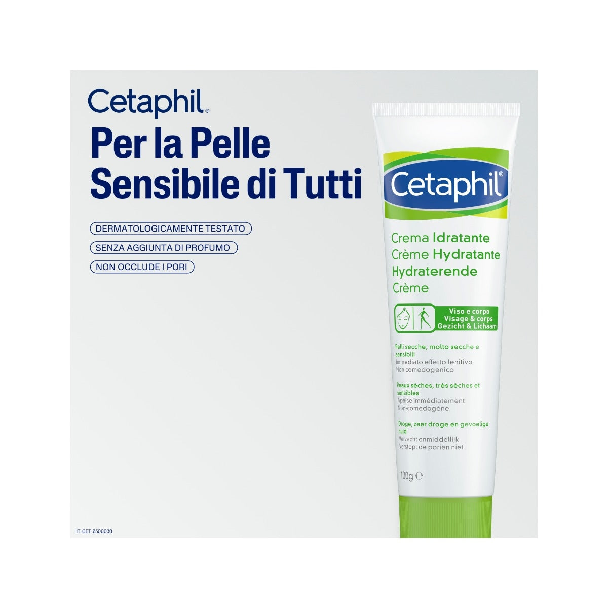 Cetaphil Crema Idratante Pelle Secca Viso e Corpo 100g-2