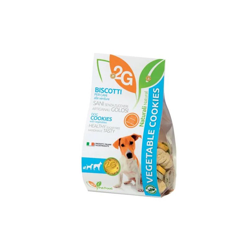 2G Pet Food Vegetable Cookies Biscotti Alle Verdure Per Cani Sacco 350g-1
