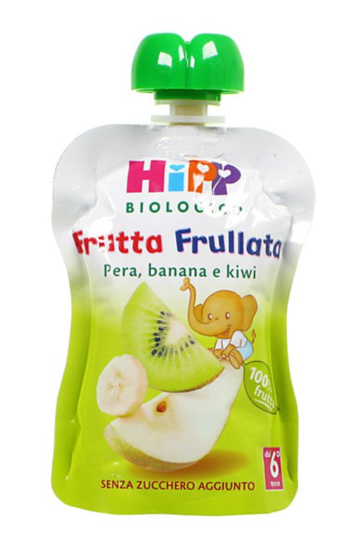 Hipp Biologico Frutta Frullata Pera, banana e kiwi 90 g-1