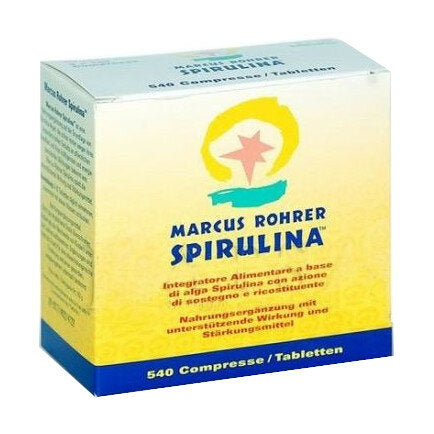 Marcus Rohrer Spirulina integratore alimentare ricostituente Ricarica 3 buste da 180 compresse-2