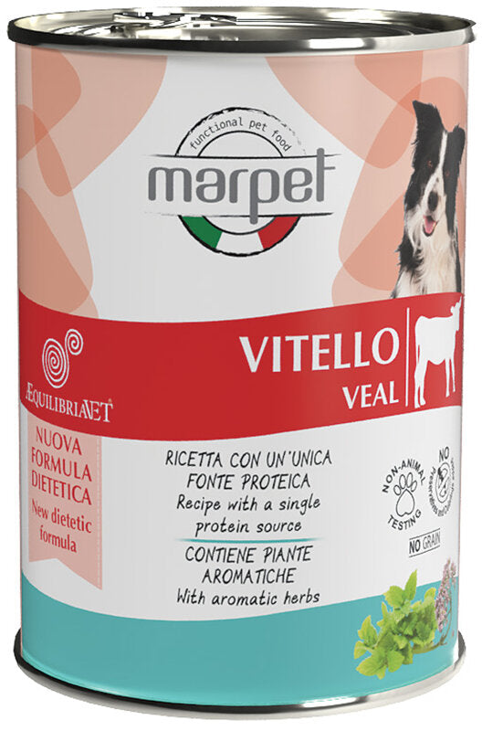 Marpet Aequilibriavet Dog Vitello Cibo Umido Per Cani Adulti Scatoletta 400g-1