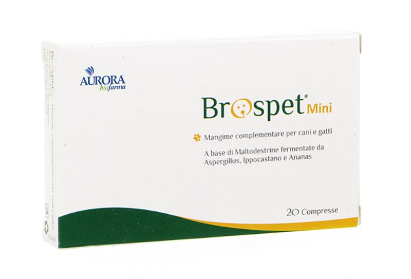 Brospet Mini Integratore per Cani e Gatti Drenante 20 compresse-1