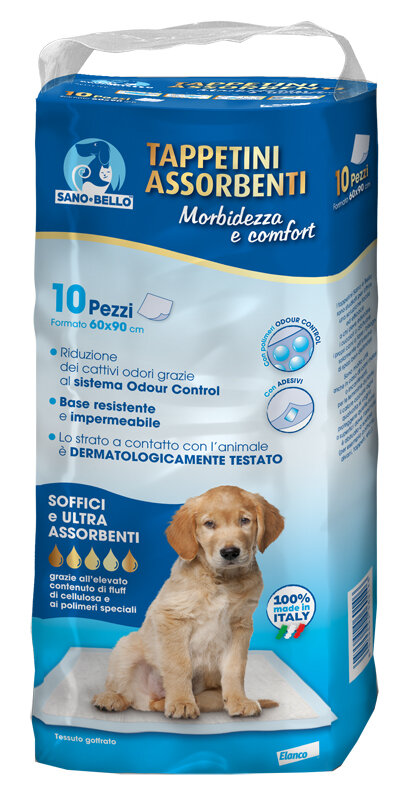 Elanco Sano & Bello Tappetini Assorbenti Per Cani 10 Pezzi 60x90cm-1