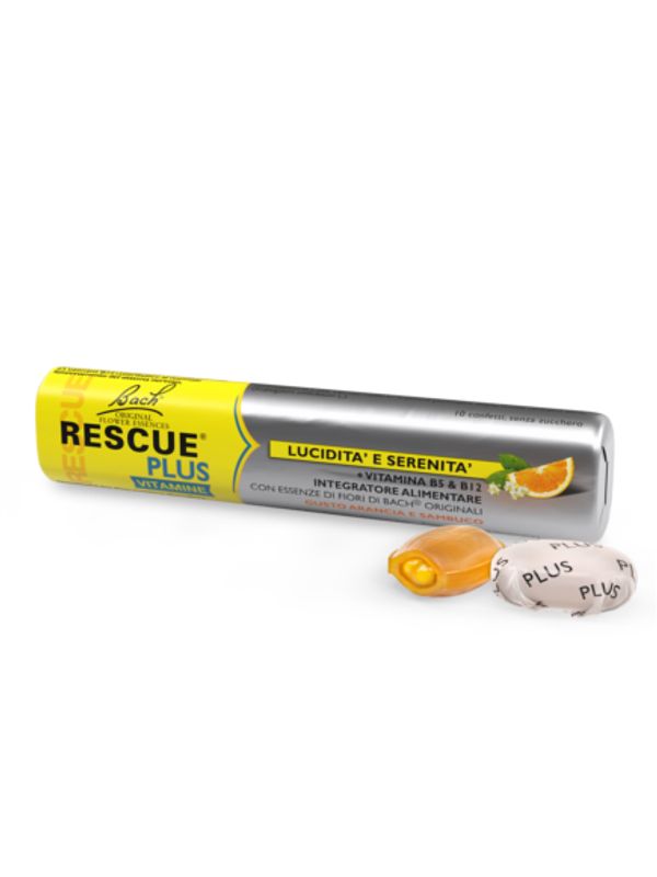 Rescue Plus 10 confetti Arancia e Sambuco con essenze originali fiori di bach-1