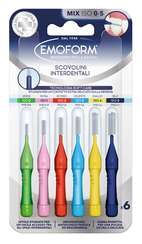 Emoform Scovolini Interdentali Iso Mix 0-5 6 Pezzi-1