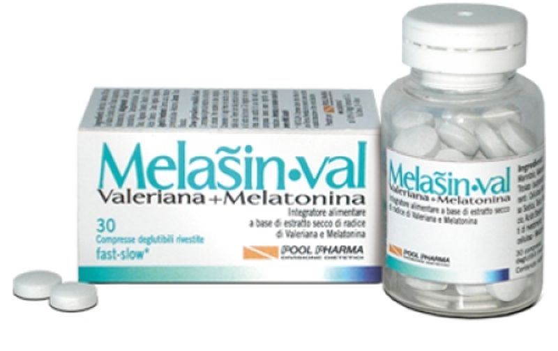Melasin Val Valeriana e Melatonina per riposo e relax 30 compresse-1