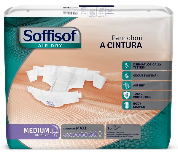 Soffisof Classic Maxi Pannolone A Cintura Taglia M 15 Pezzi-1