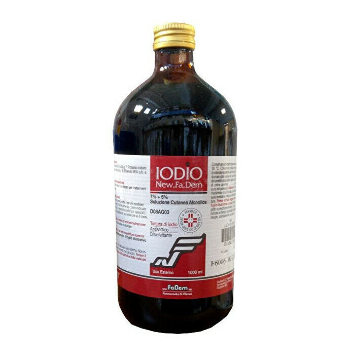 Iodio Soluzione Alcoolica Cutanea I 7%/5% da 1000ml-2