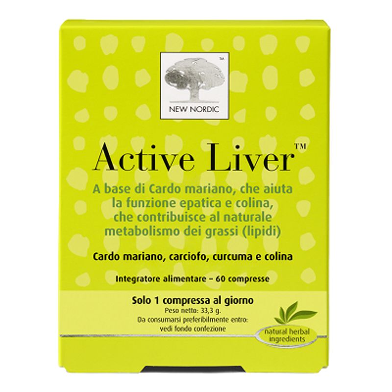 New Nordic Active Liver integratore funzione epatica e metabolismo lipidi 60 compresse-1