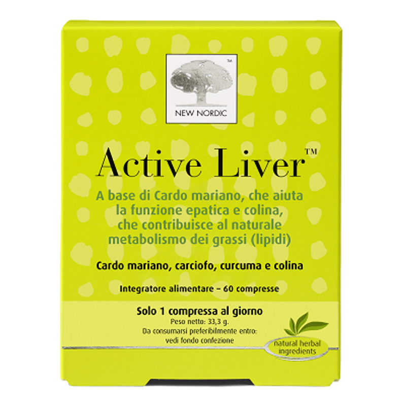 New Nordic Active Liver integratore funzione epatica e metabolismo lipidi 60 compresse-1