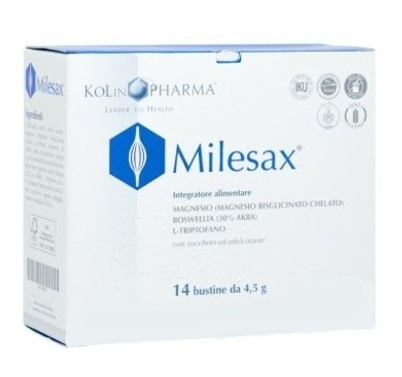 Milesax Integratore Magnesio, Boswellia e L-triptofano 14 bustine-1
