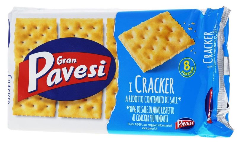 Gran Pavesi Cracker a ridotto contenuto di Sale 8 porzioni-1
