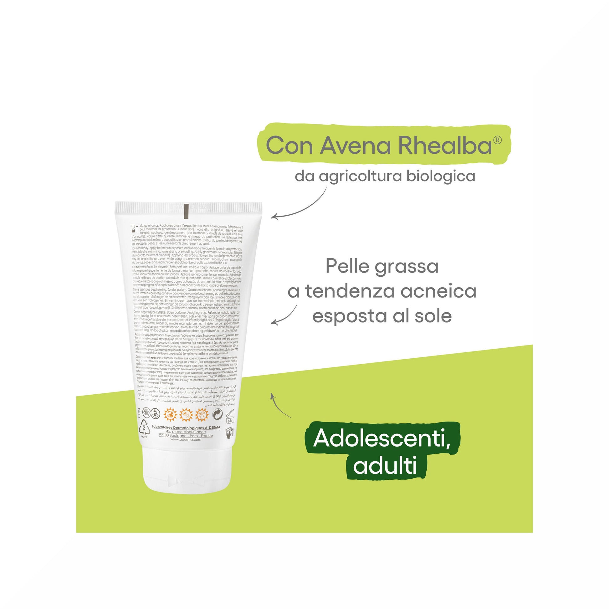 A-Derma Protect AD Crema solare protezione molto alta SPF50+ per pelle secca 150ml-8