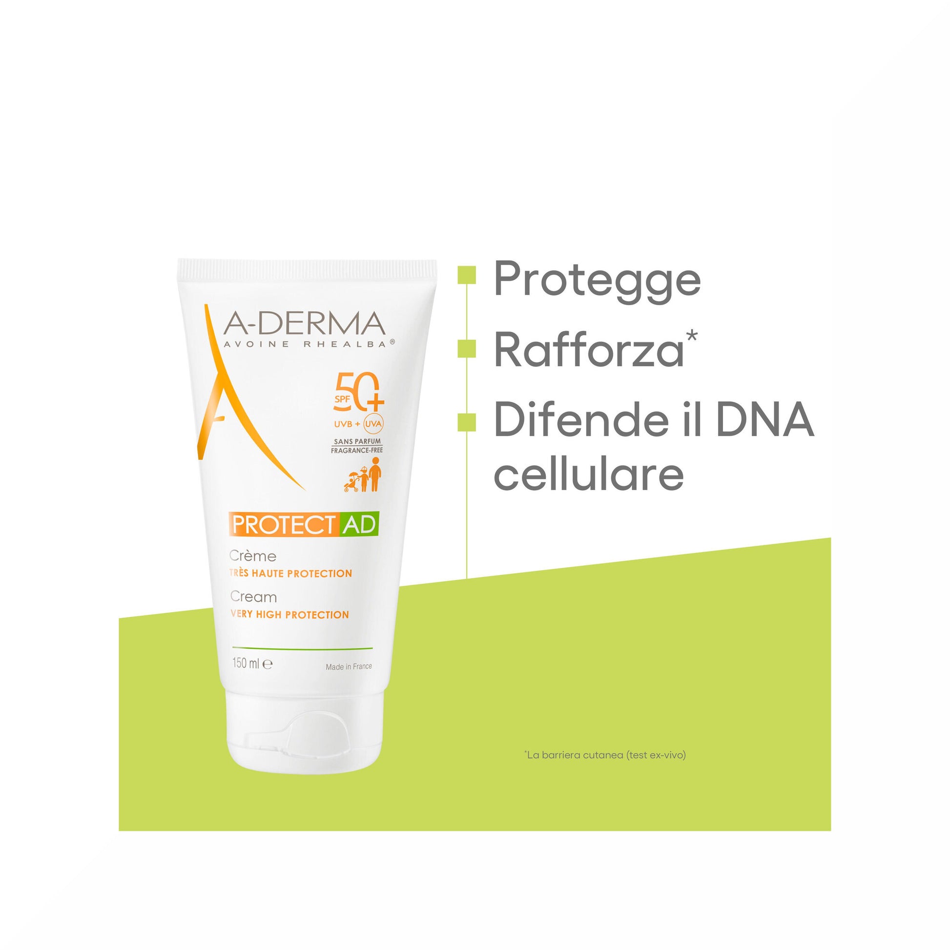 A-Derma Protect AD Crema solare protezione molto alta SPF50+ per pelle secca 150ml-7