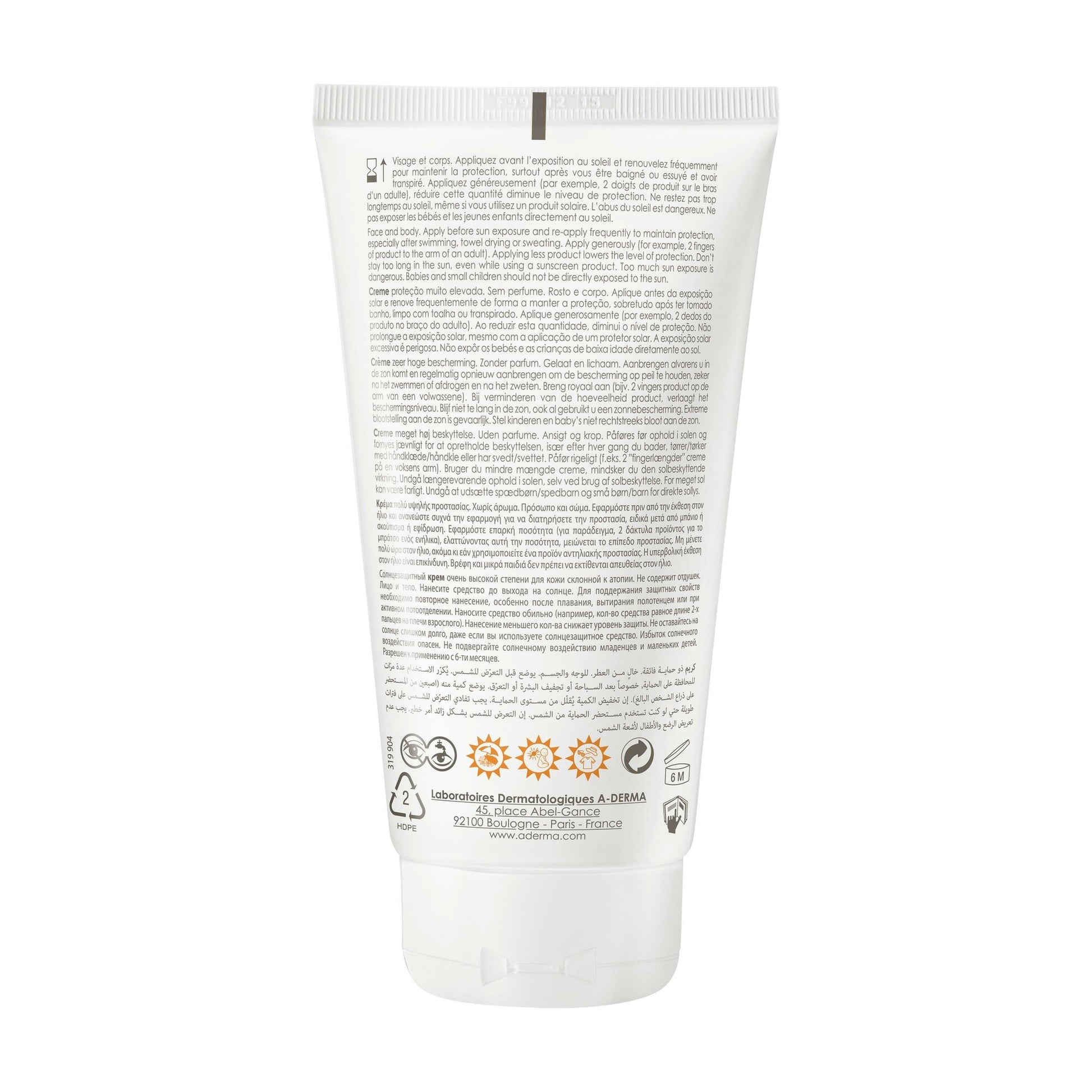 A-Derma Protect AD Crema solare protezione molto alta SPF50+ per pelle secca 150ml-5