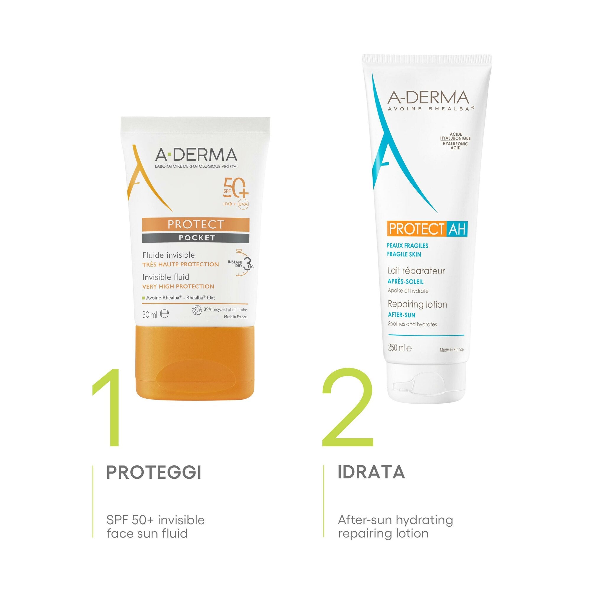 A-Derma Protect AH latte ristrutturante Doposole per pelle fragile 250ml-10