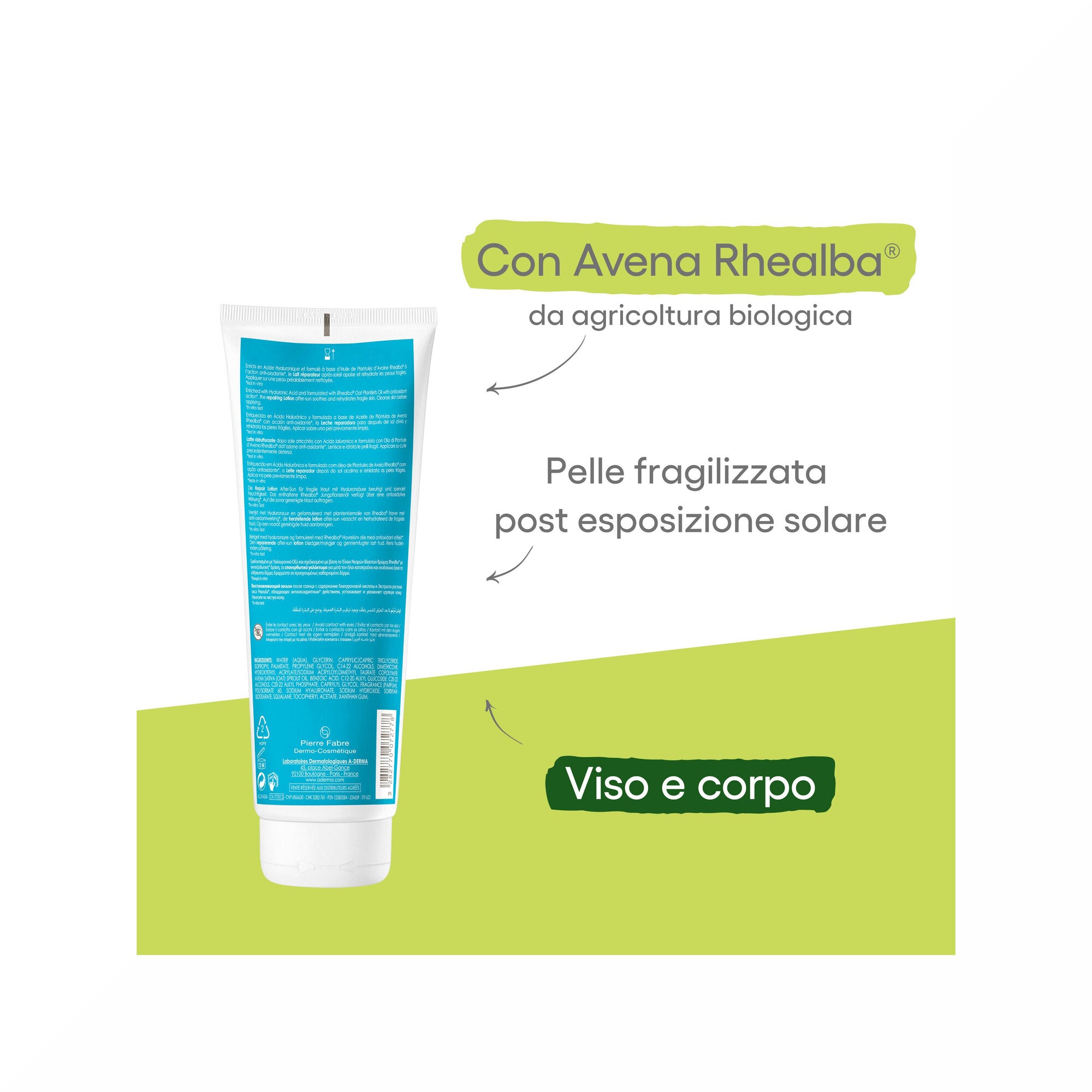 A-Derma Protect AH latte ristrutturante Doposole per pelle fragile 250ml-8