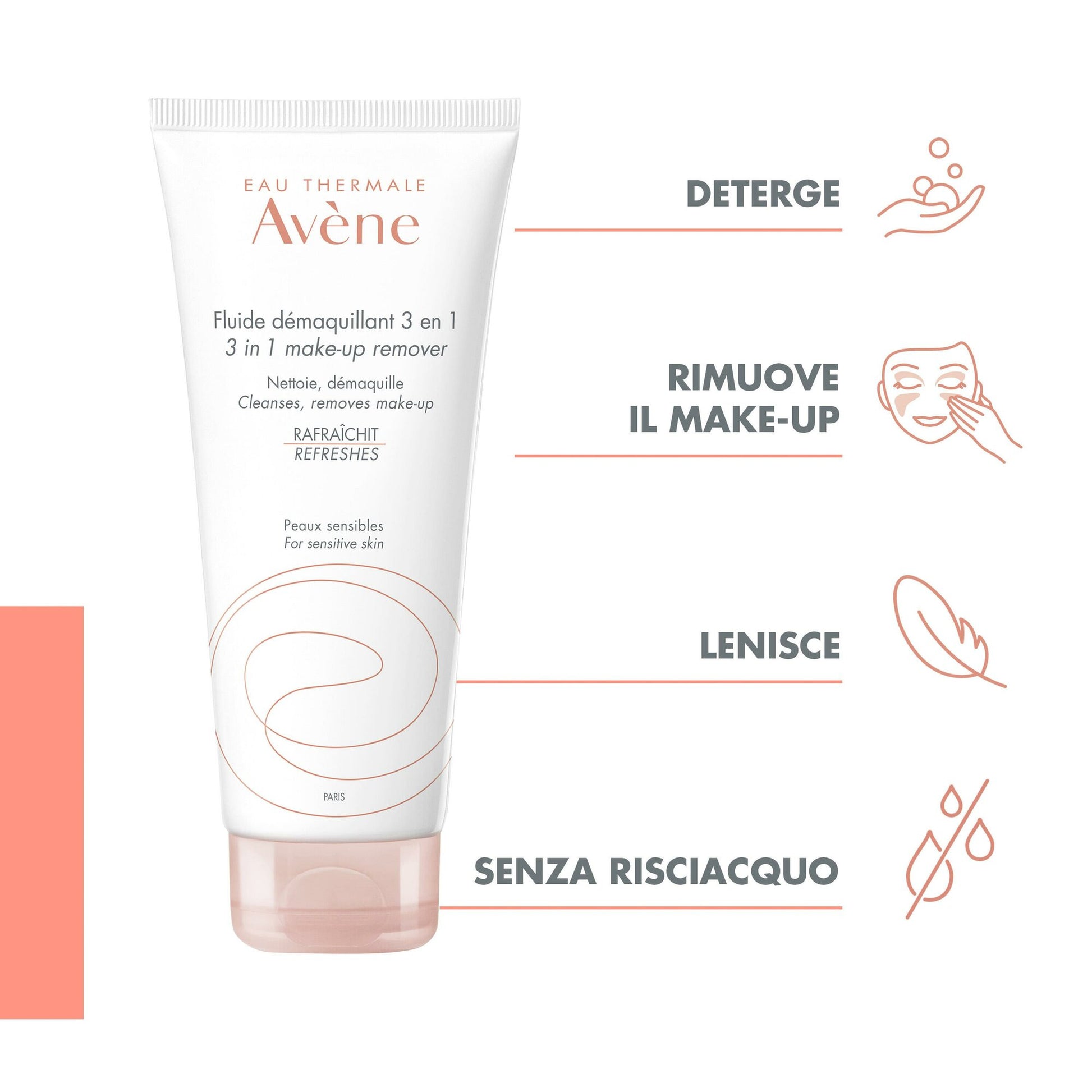 Avène Latte Struccante 3 in 1 deterge strucca e lenisce viso e occhi 200ml-7