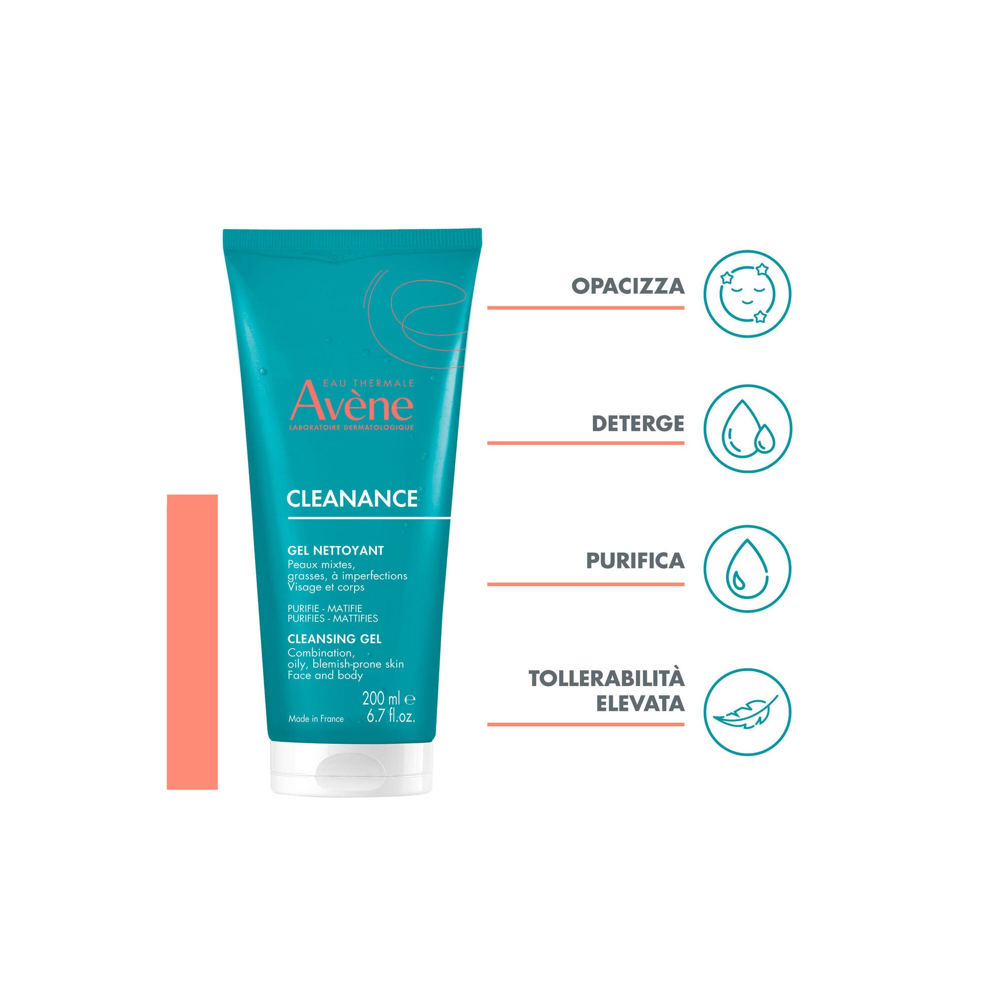 Avene Cleanance Gel Detergente Nuova Formula pelle grassa 200ml-5