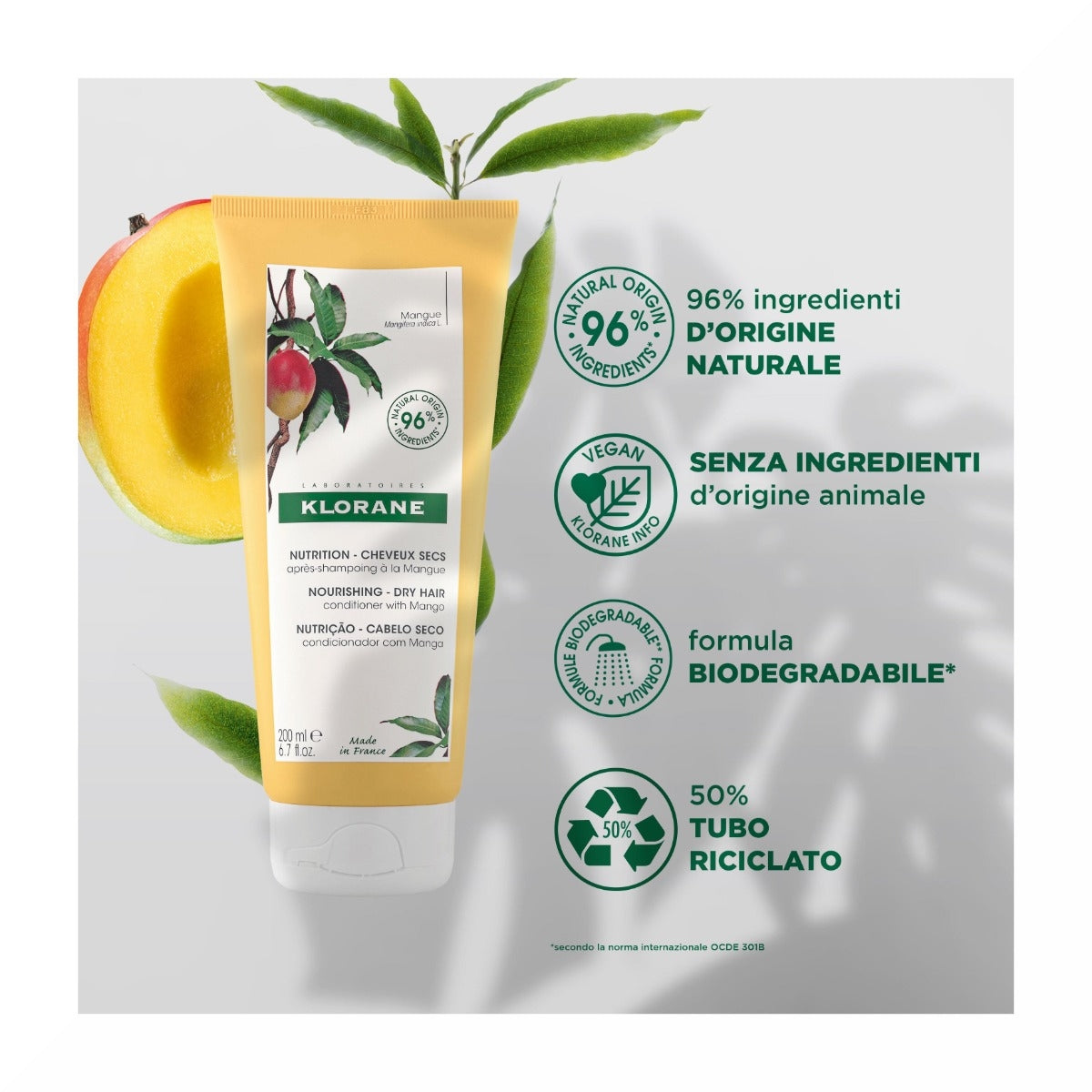 KLORANE Balsamo al Mango capelli secchi 200ml-5