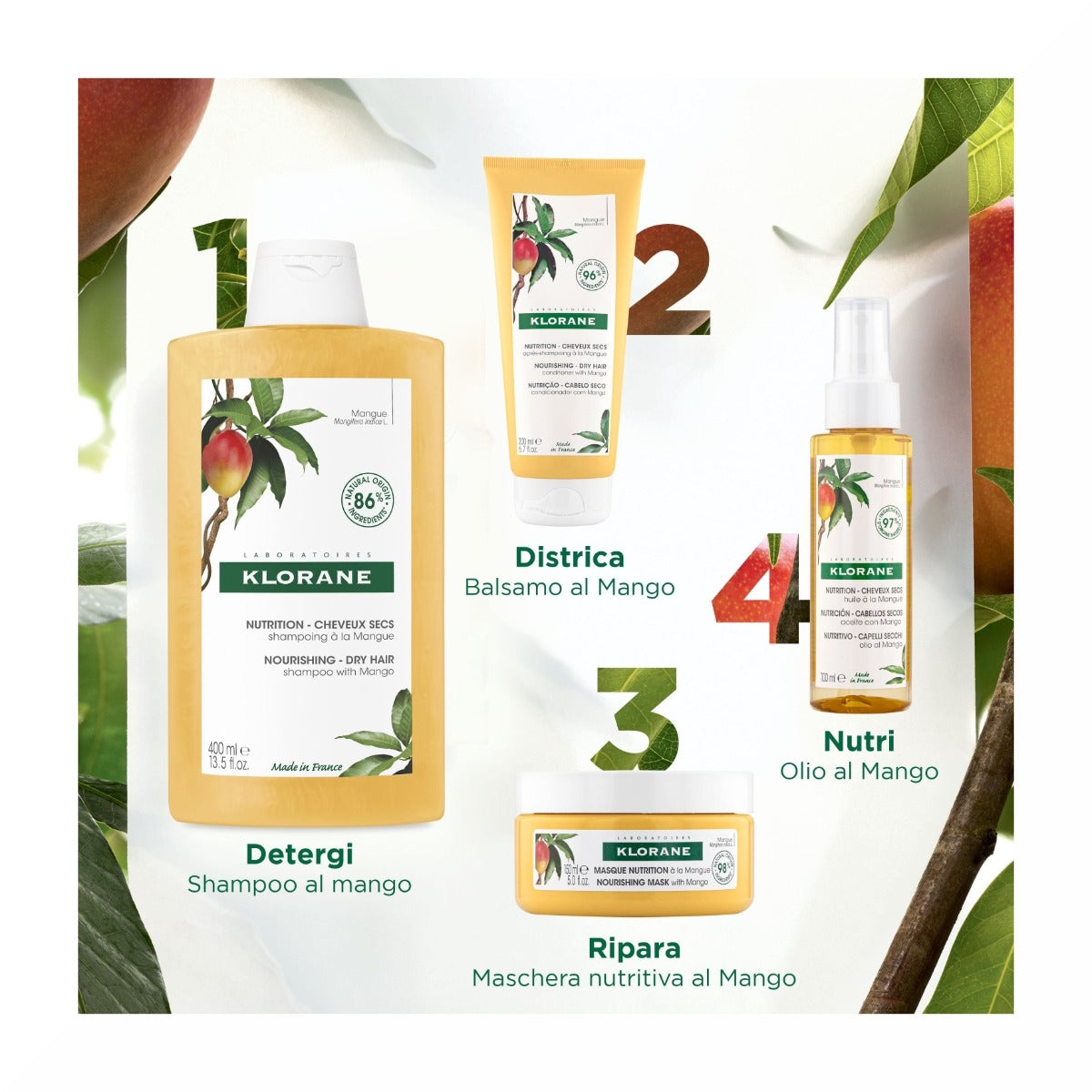 Klorane Olio al Mango capelli secchi 100ml-9