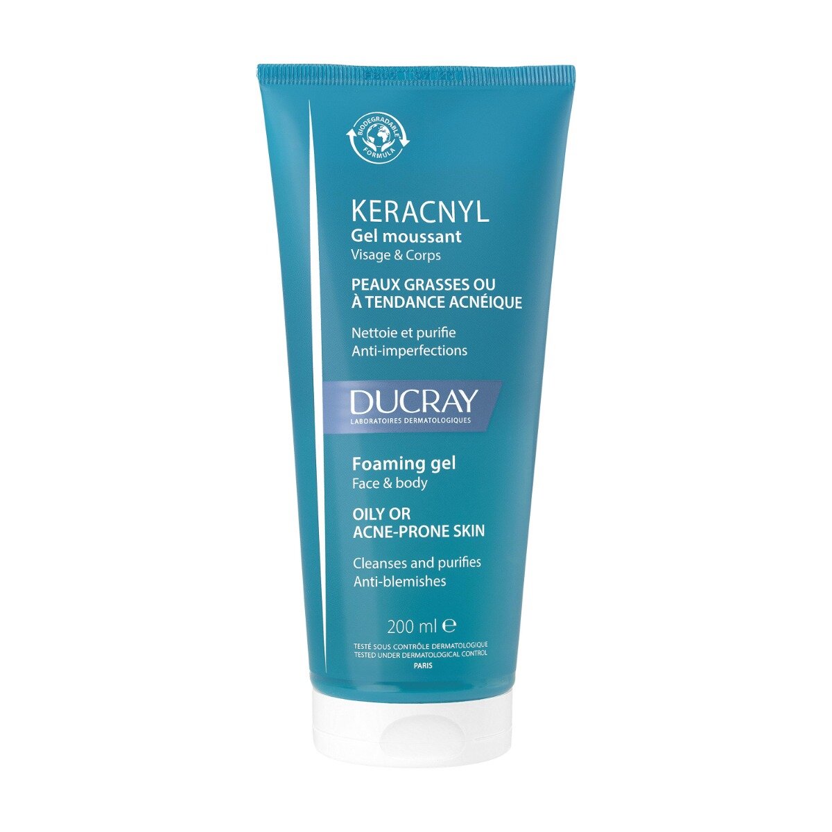 Ducray Keracnyl Gel detergente pelle grassa a tendenza acneica 200ml-7