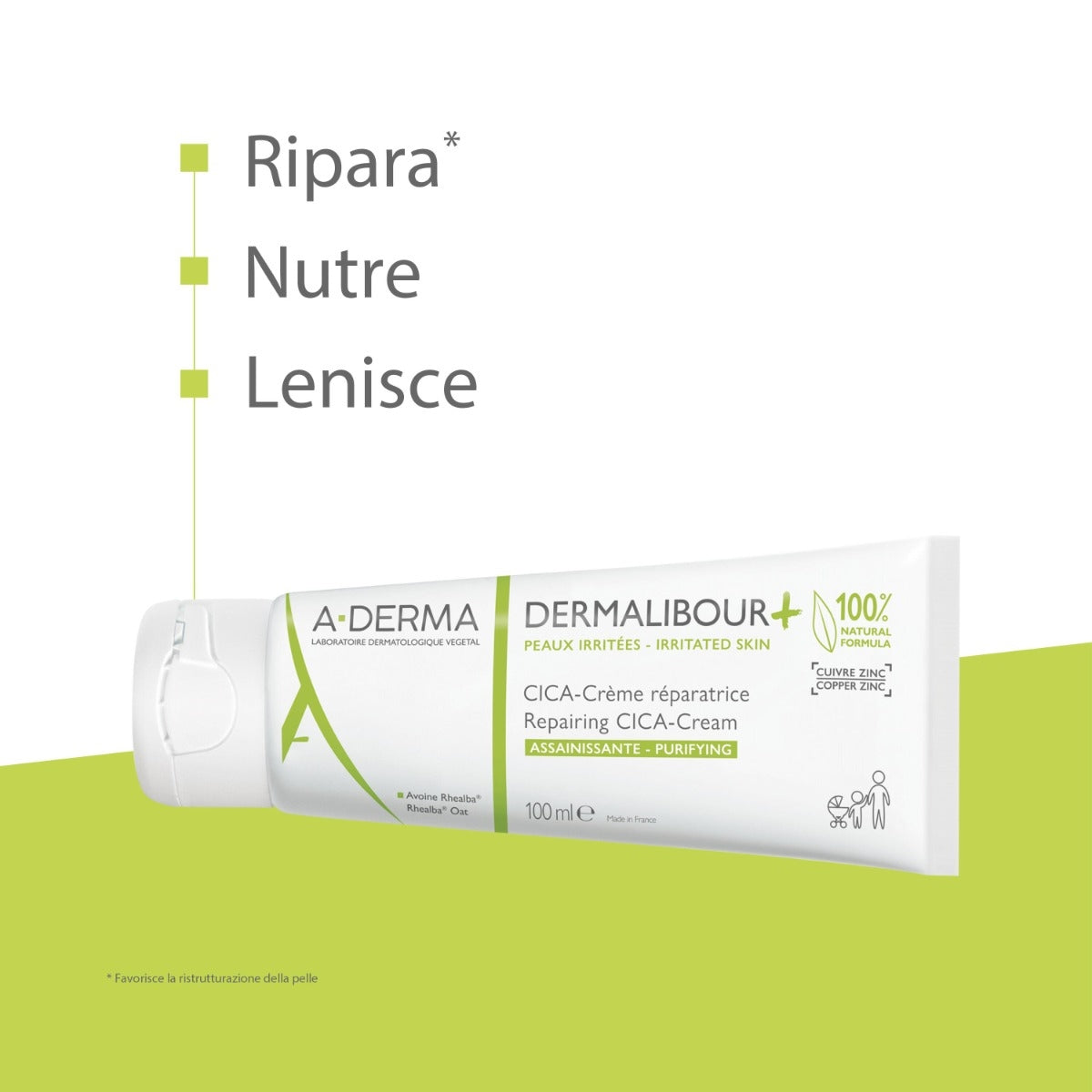 A-Derma Dermalibour + Cica Crema ristrutturante purificante pelli irritabili 100ml-8