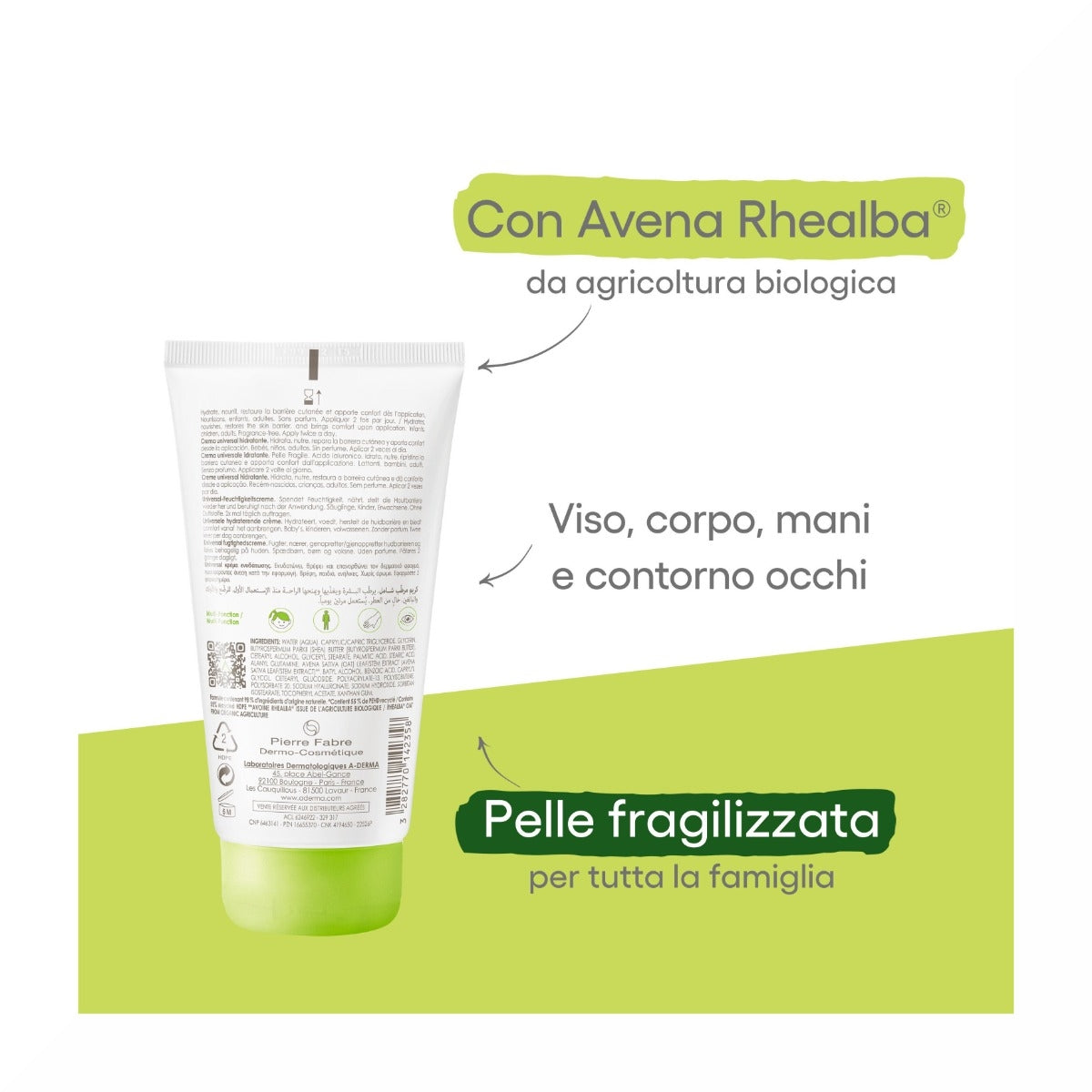 A-Derma Les Indispensables Crema Universale Idratante Viso e Corpo 150ml-5