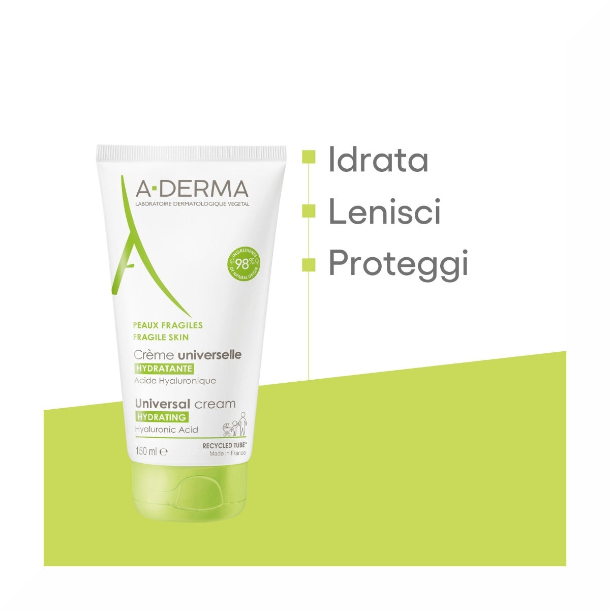 A-Derma Les Indispensables Crema Universale Idratante Viso e Corpo 150ml-4