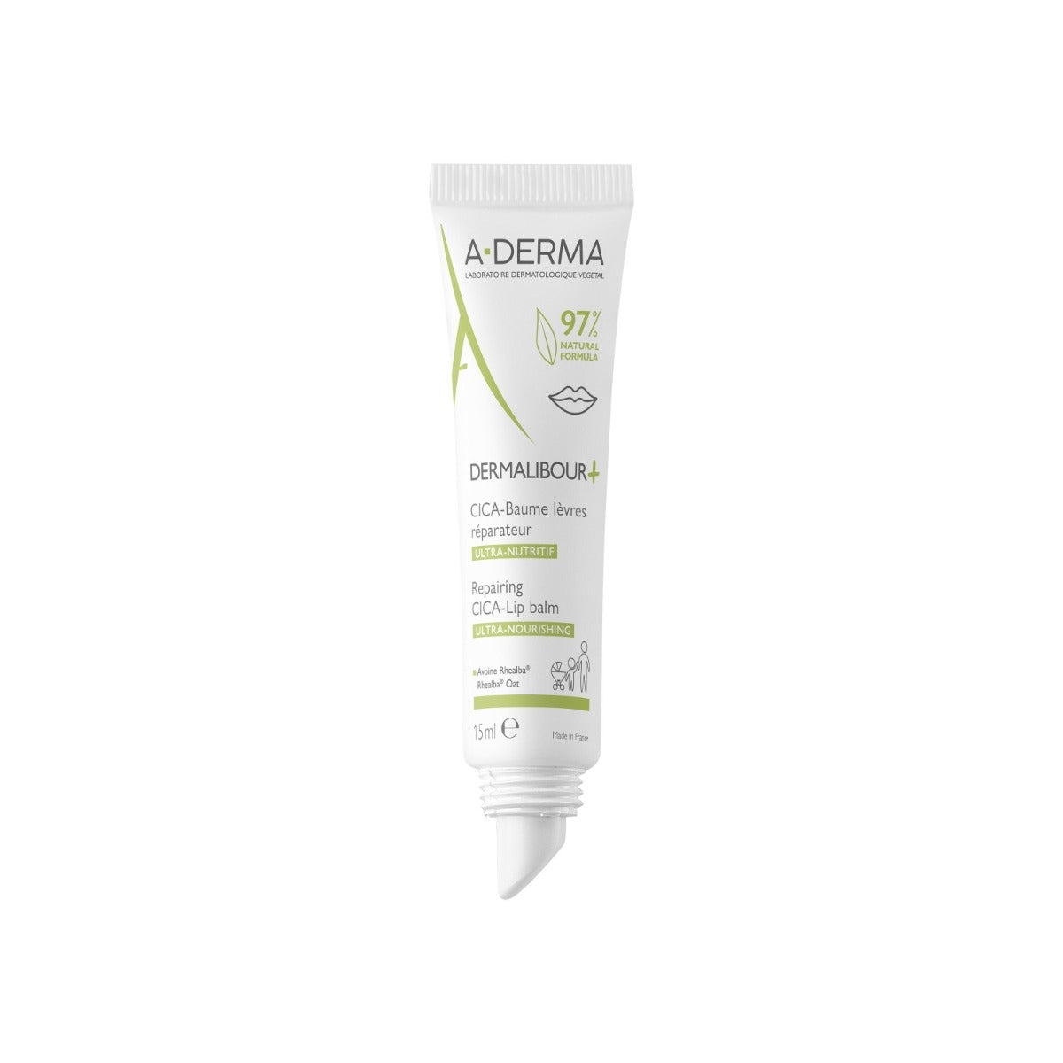 A-Derma Dermalibour+ Cica balsamo labbra ristrutturante 15ml-7