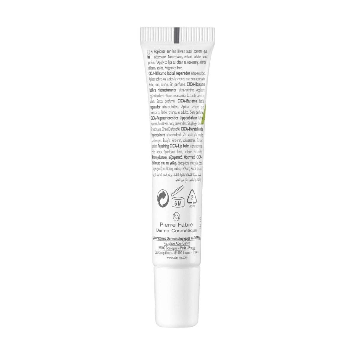 A-Derma Dermalibour+ Cica balsamo labbra ristrutturante 15ml-8