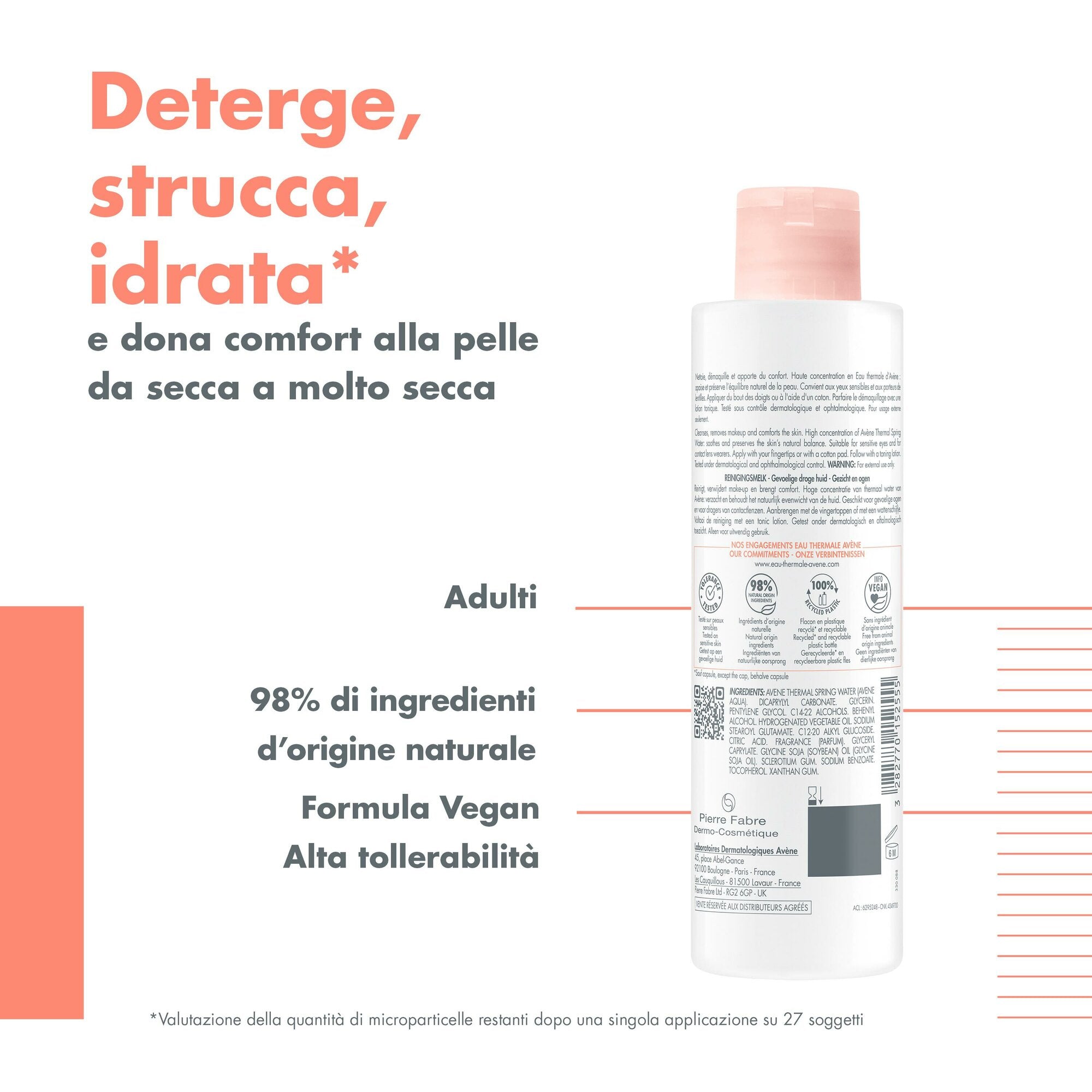 Eau Thermale Avène Les Essentiels Latte Detergente Pelle Sensibile/Secca 200ml-9