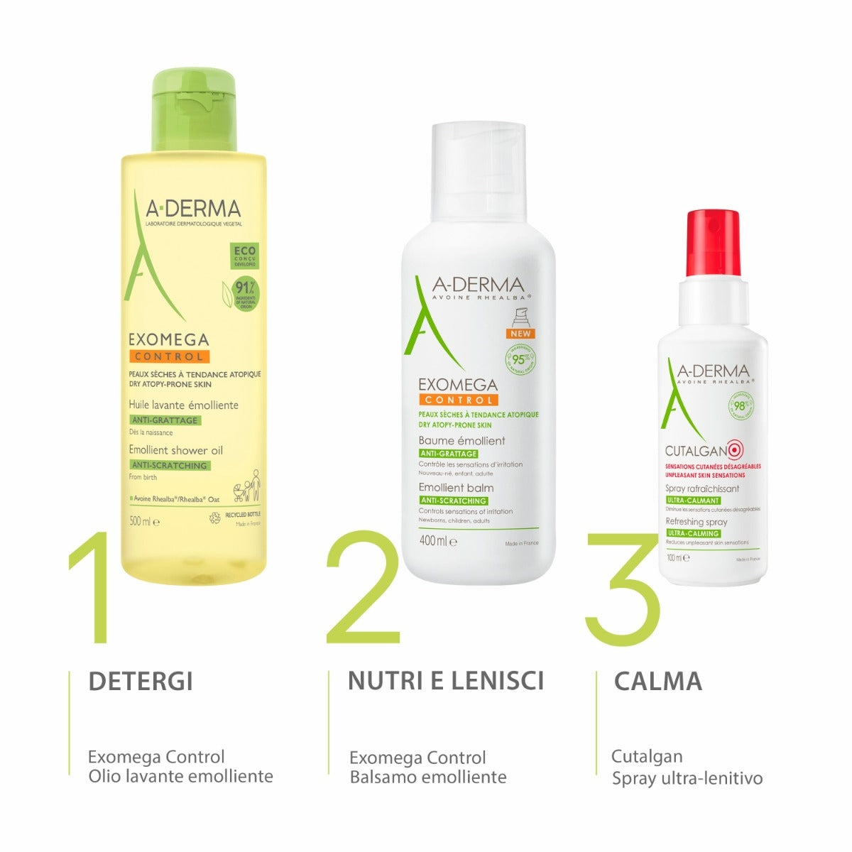 A-Derma Exomega Control Olio Lavante Emolliente Ricarica 500ml-9