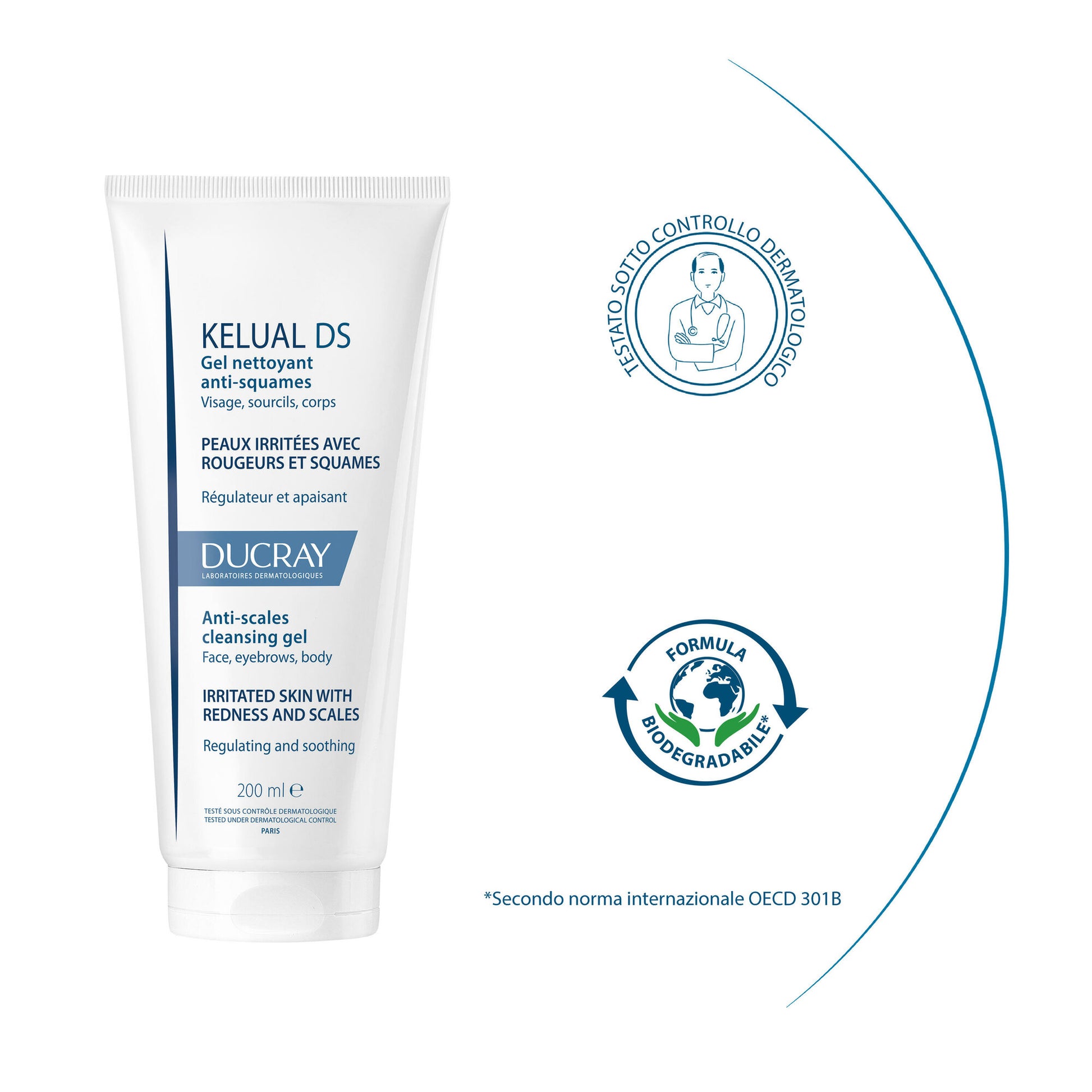 Ducray Kelual Ds Gel Detergente Anti-Squame Viso E Corpo 200ml-4