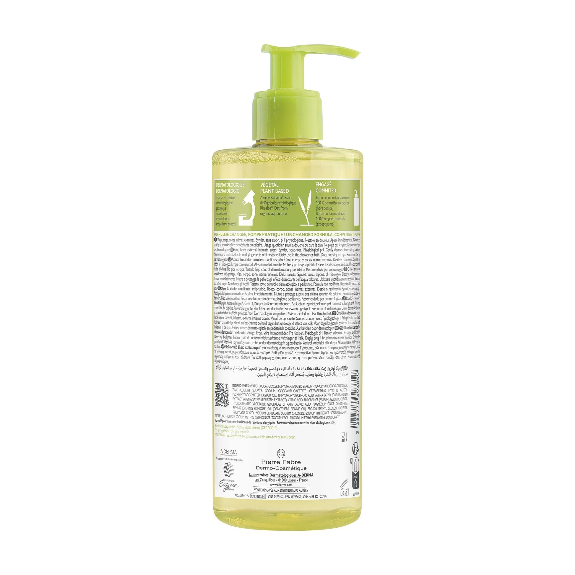 A-Derma Exomega Control Olio Lavante Emolliente Anti-Grattage 500ml-1