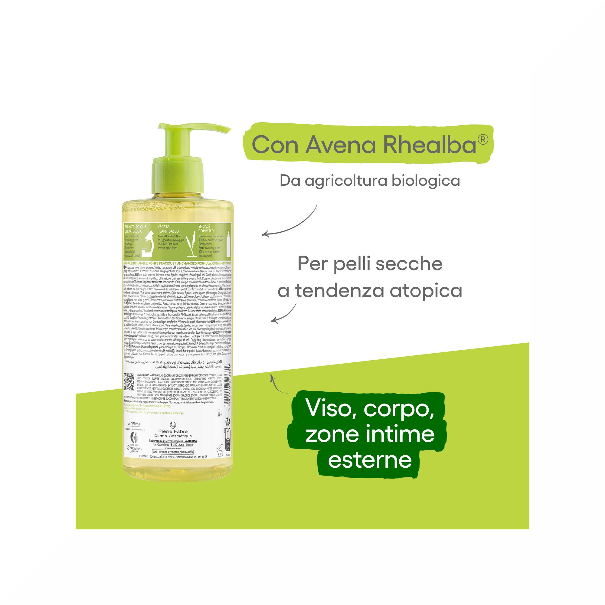 A-Derma Exomega Control Olio Lavante Emolliente Anti-Grattage 500ml-4