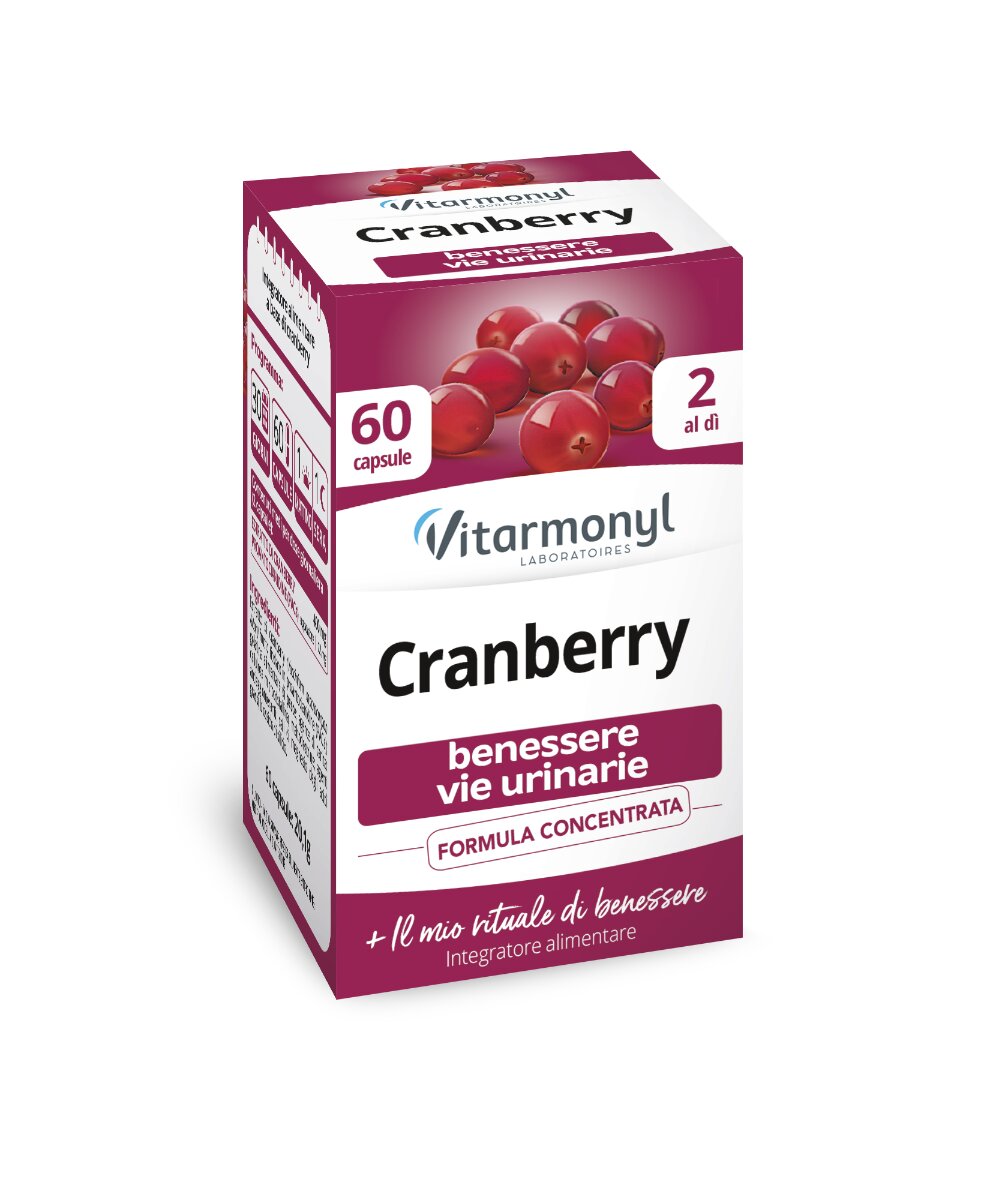 Vitarmonyl Cranberry per il benessere delle vie urinarie 60 capsule-2