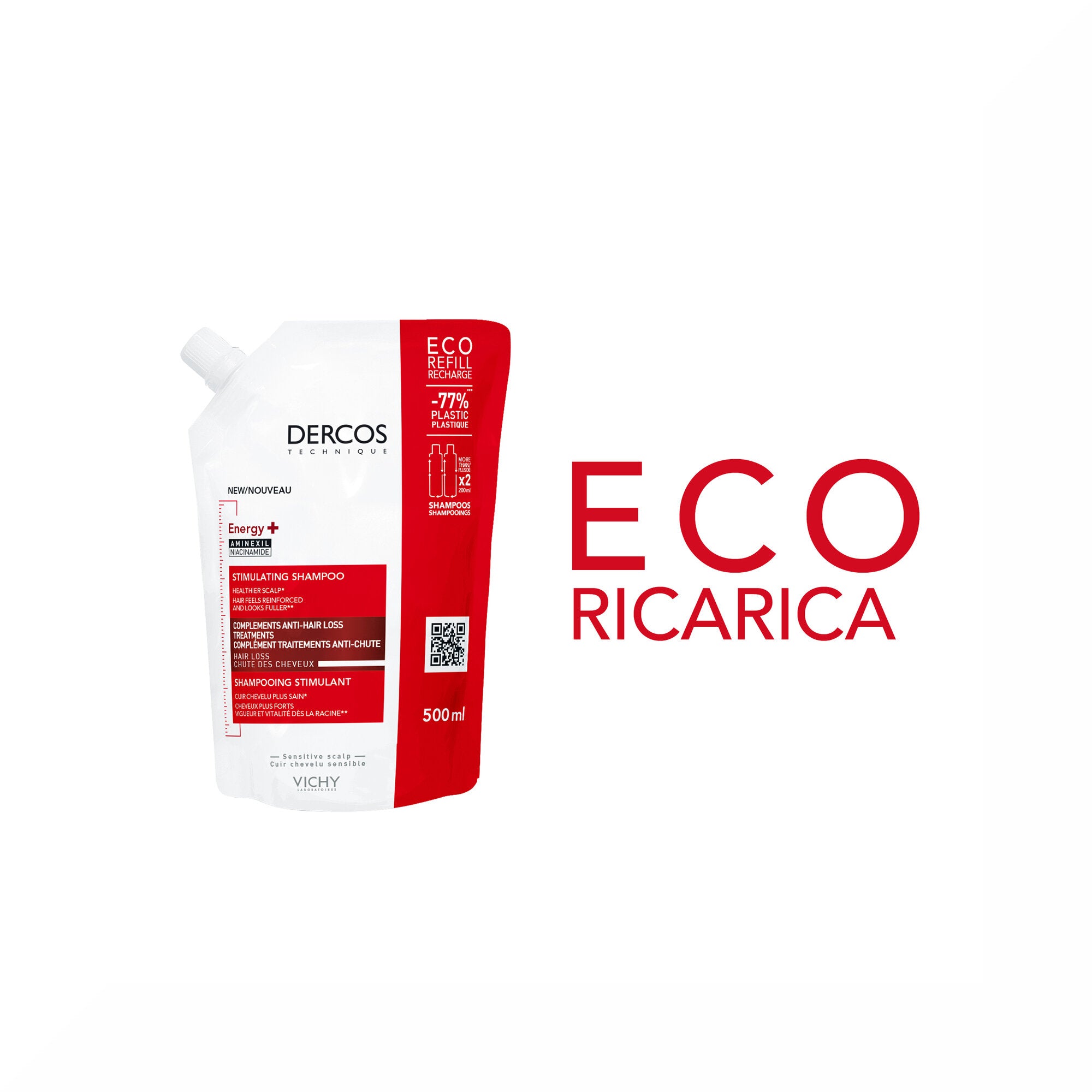Vichy Dercos Shampoo Energizzante Eco-Ricarica 500 ml-8