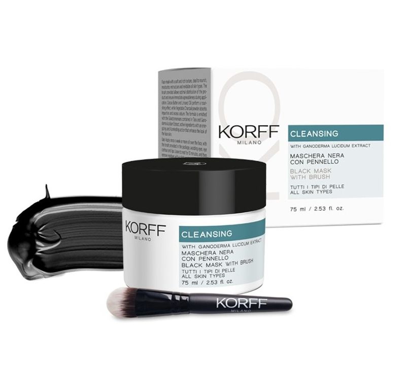 Korff Maschera Viso Nera con Pennello 75ml-1