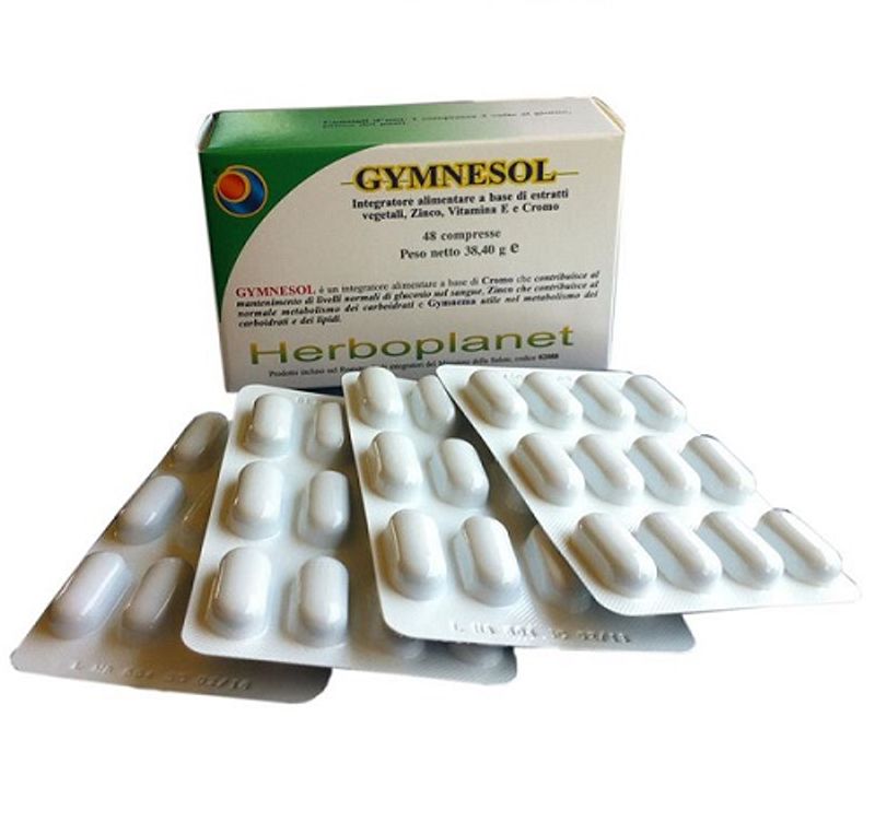 Herboplanet Gymnesol con Vitamina E, Zinco e Cromo 48 compresse-1