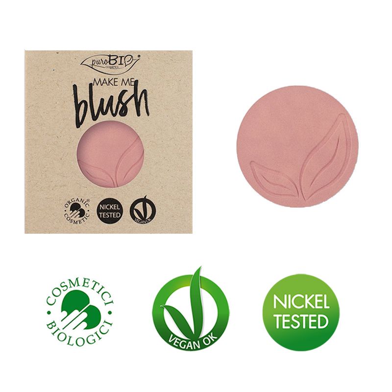 PuroBio Cosmetics Blush n.01 rosa satinato riflessi dorati-1