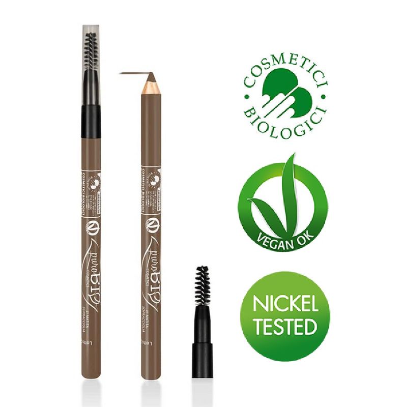 PuroBio Cosmetics Matita Sopraccigliare con scovolino n.27 chiaro-1