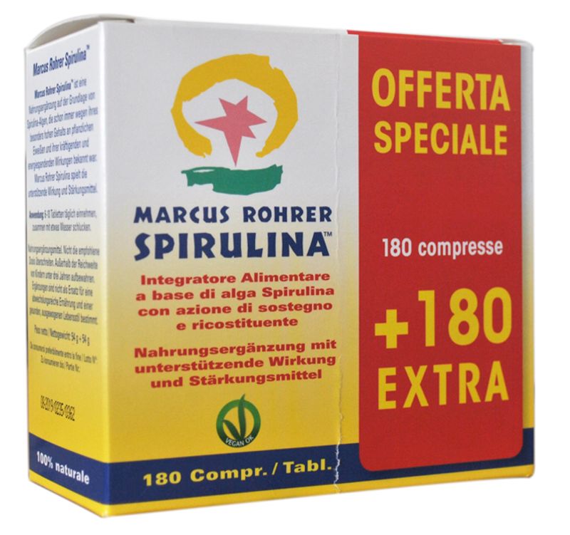 Marcus Rohrer Spirulina integratore alimentare ricostituente OFFERTA SPECIALE 360 compresse-1