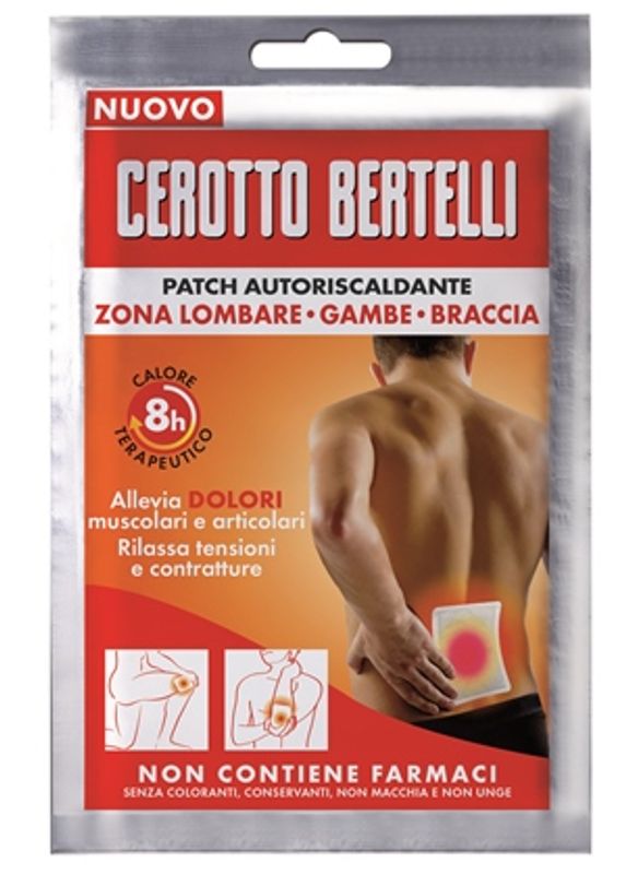 Cerotto Bertelli Patch Autoriscaldante zona lombare - gambe - braccia-1