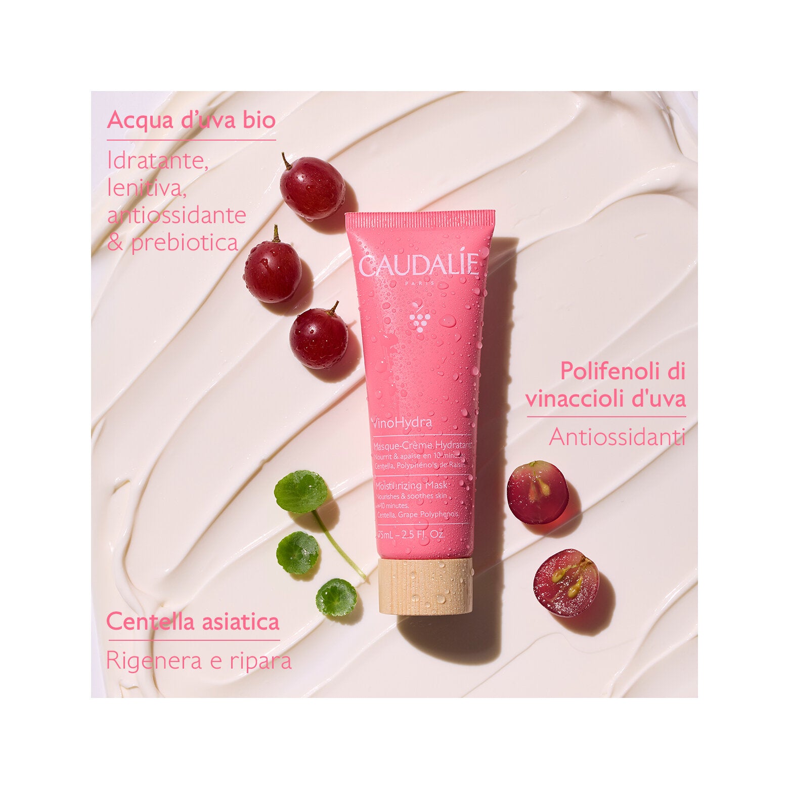 Caudalie Vinohydra Maschera Crema Idratante Viso 60ml-2