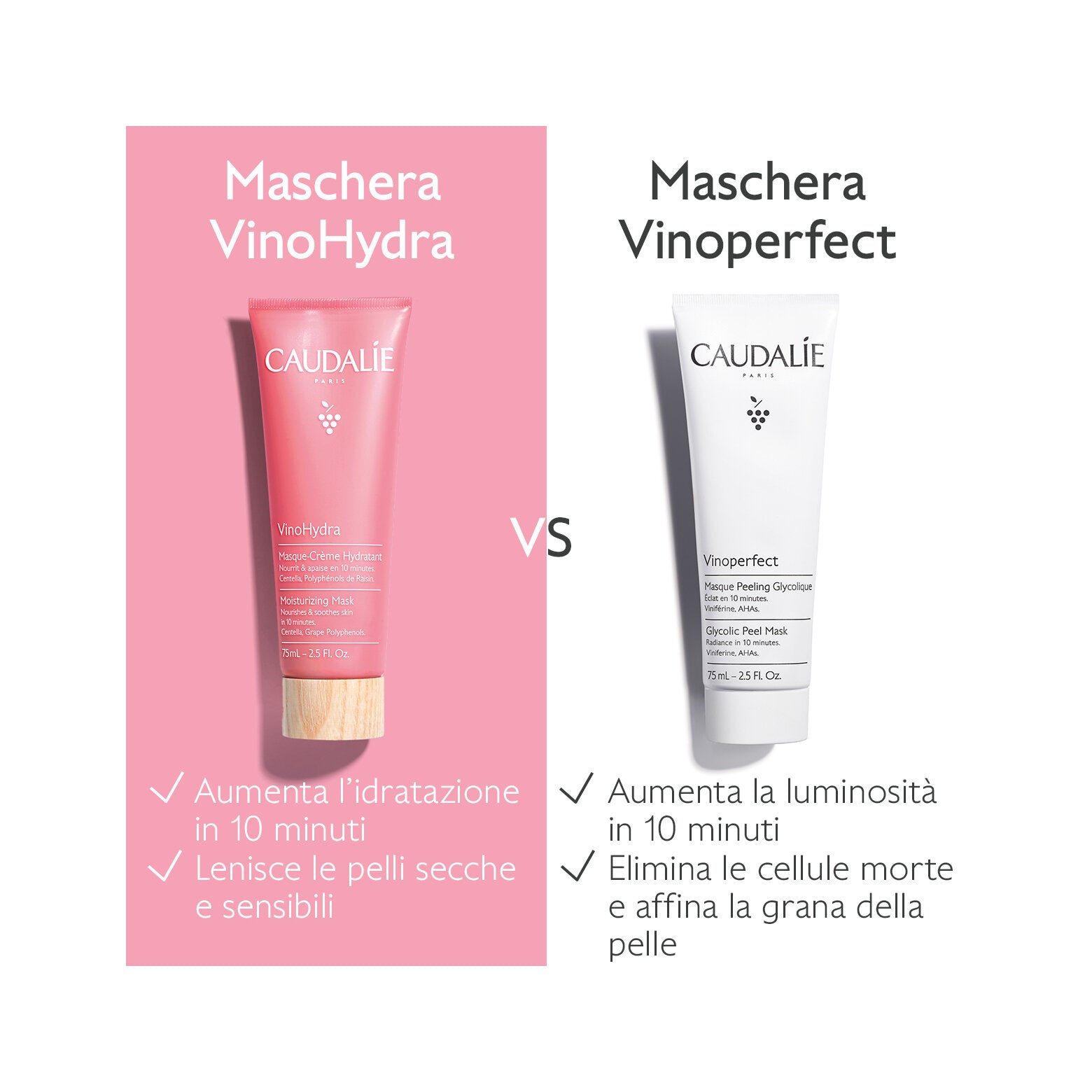 Caudalie Vinohydra Maschera Crema Idratante Viso 60ml-3
