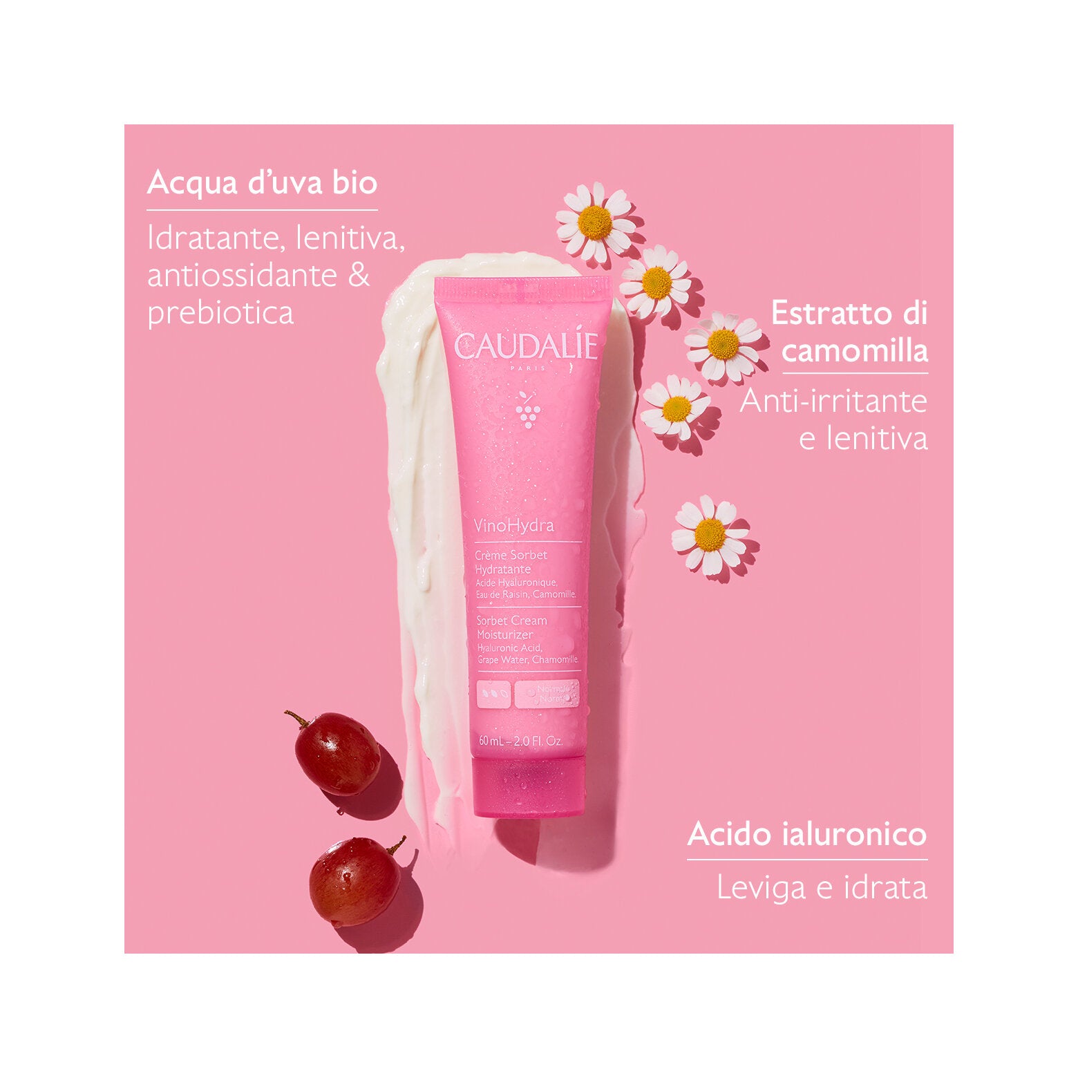 Caudalie Vinohydra Crema Sorbetto Idratante Viso 60ml-3